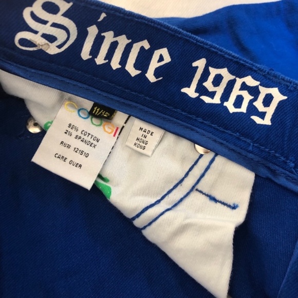 Coogi Jeans Women's Bright Blue Straight Leg Jeans size 12 - Picture 4 of 4